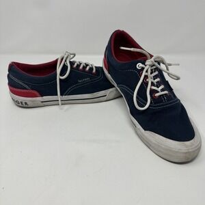 Tommy Hillfiger Pallet 5 Low Top Canvas Shoes Navy Red White - Mens 8.5
